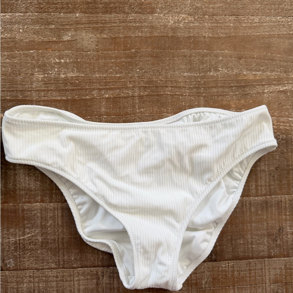 Shade & Shore White Ribbed Swim Brief